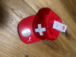 Puma Kappe Schweizer Nationalteam rot neu mit Etikett