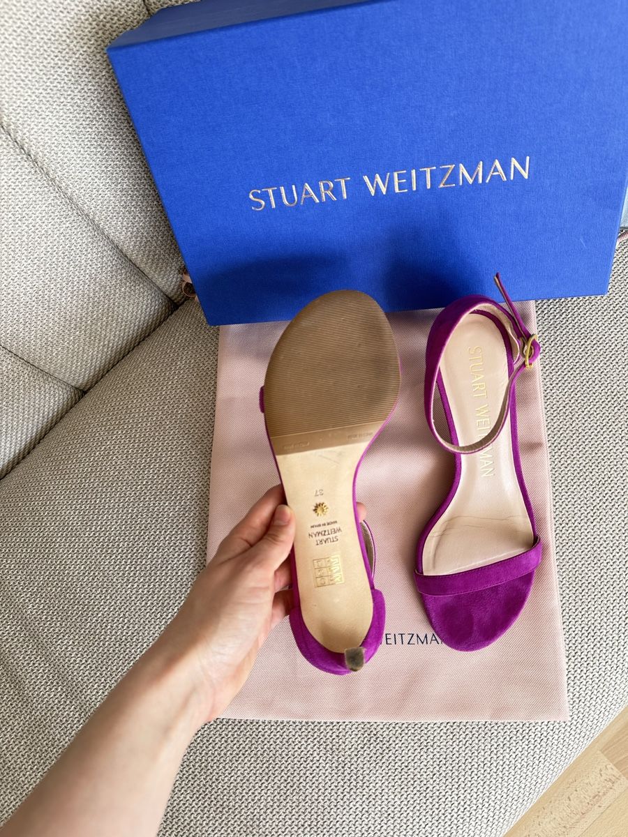 Stuart Weitzman Damenschuhe: Stuart Weitzman Suede Sandals – Neu (gemäss Beschreibung) aus Schaffhausen von LisaU 4