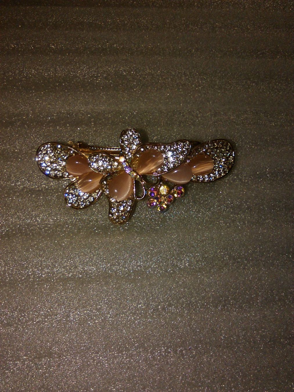 Haarschmuck: HAARSCHMUCK ,,HAARKLIPS,,ROSEROT,,MIT KRISTALL – Neu (gemäss Beschreibung) aus Basel von bijoutrie_4
