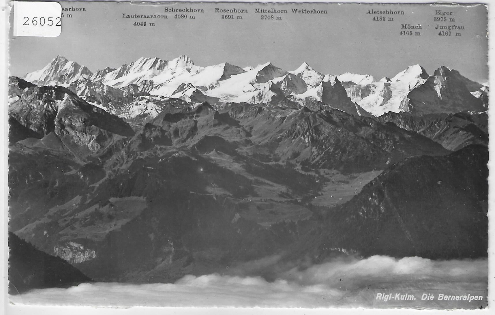 Cartoline postali: Rigi-Kulm - Die Berneralpen – Antico da Ettingen venduto da Kartenplanet