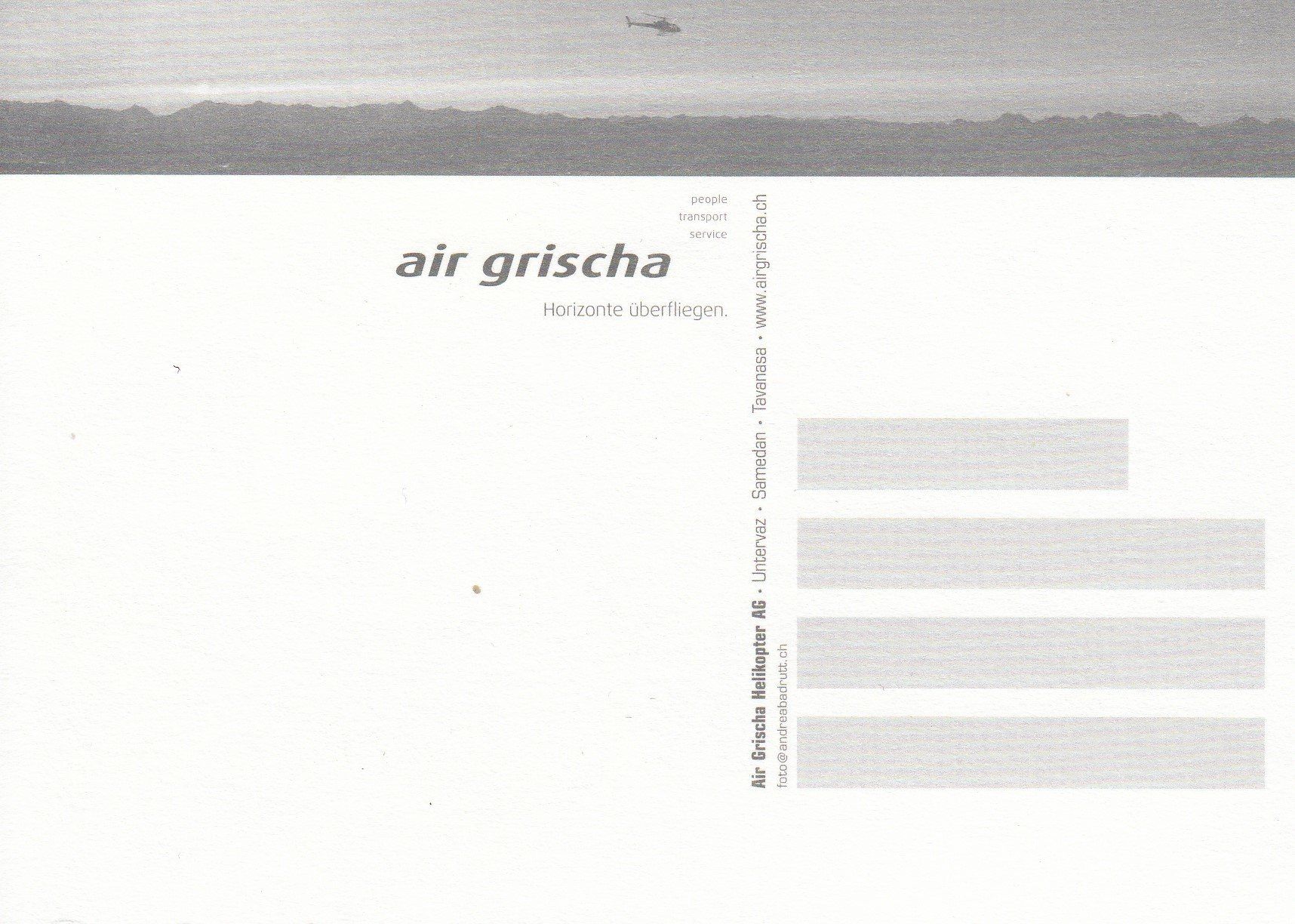 Cartes postales: Air Grischa   GR  -   HELIKOPTER – D'occasion à Brig par Valcards54 1