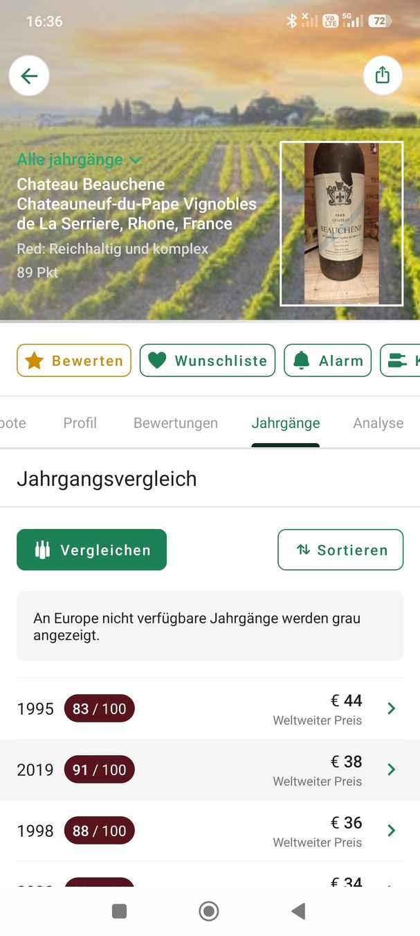 Wein: 1969 Château de Beauchêne – Gebraucht aus Büsserach von Vintage-vins 7