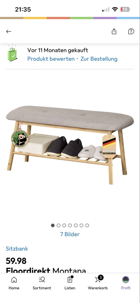 Panchine: Floodirekt Montana Sitzbank – Usato da Basel venduto da marcvo