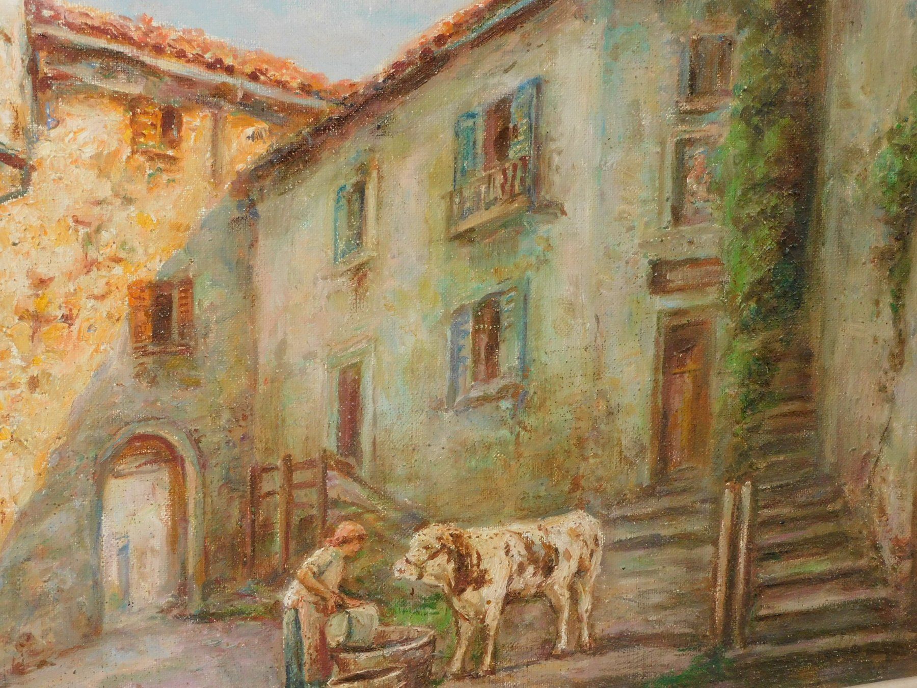 Dipinti: Kunst Gemälde gr altes Ölbild Max Lisadel 1950 - Ölgemälde – Usato da Sursee venduto da 76 8
