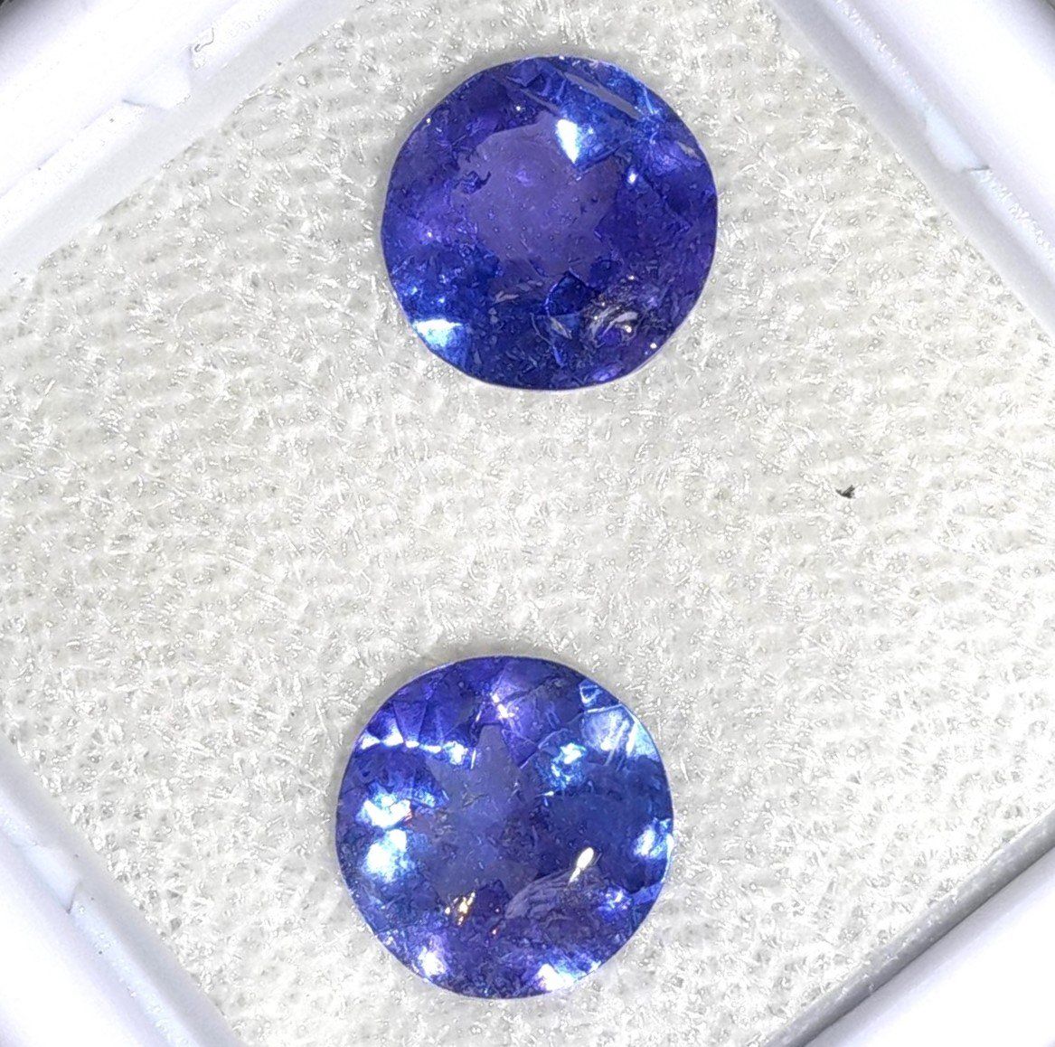 Edelsteine: 2x Tanzanites rondes 7 mm - Valeur 320.- Fr. – Neu (gemäss Beschreibung) aus Grimisuat von Valgem 2
