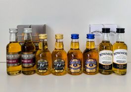 8x 5cl Chivas Regal 18 & 15j, Bowmore 12j, Auchentoshan 12j