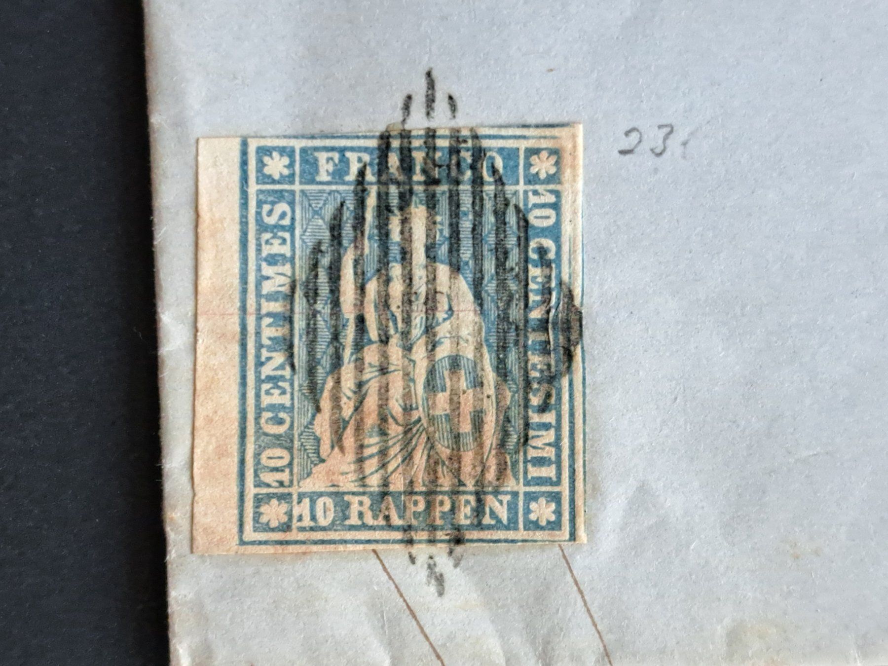 Tutti i francobolli: Strubel 23 Cb oder 23E 10.9.1856 Romanshorn - Weinfelden – Usato da Bazenheid venduto da derdelorean01 1