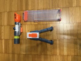 Nerf Zubehör Set: Zielfernrohr, Magazin und Zweibeinstativ!