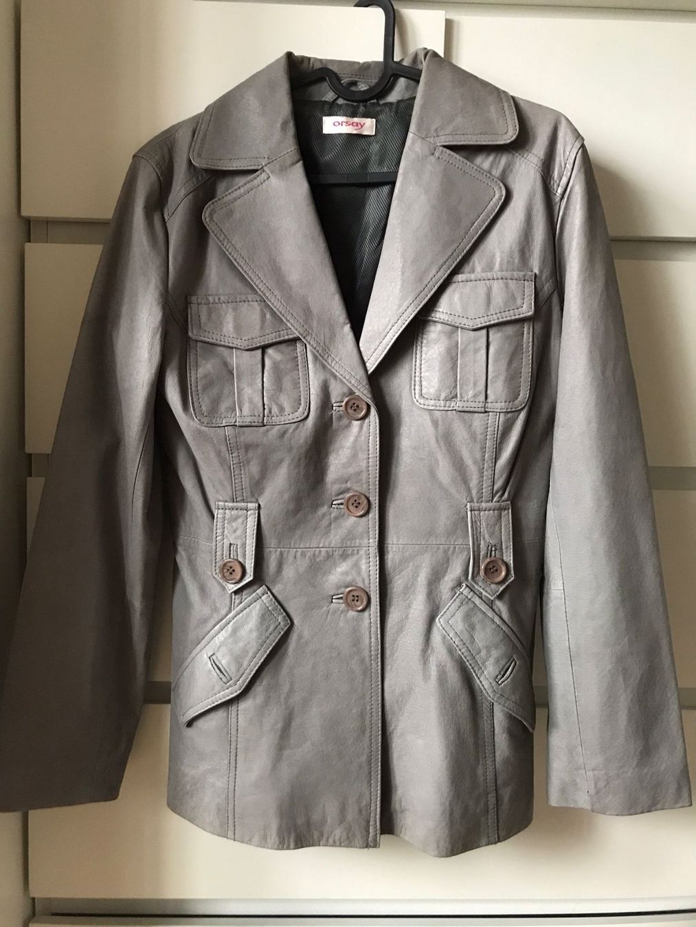 Orsay Giacche: graue Lederjacke Orsay M – Usato da Wallbach venduto da wonderlike