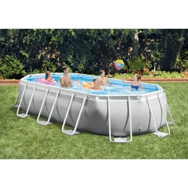 INTEX Ovaler Framepool ohne Pumpe! Mit allem anderen Zubehör 1