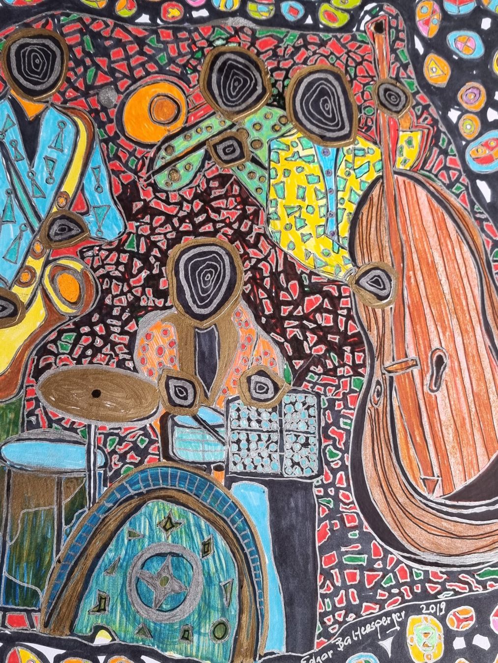 Tableaux: EDGAR BALTENSPERGER  ORIGINAL AUF FESTEM PAPIER MISCHTECHNIK – D'occasion à Gersau par grafik-kunst 1
