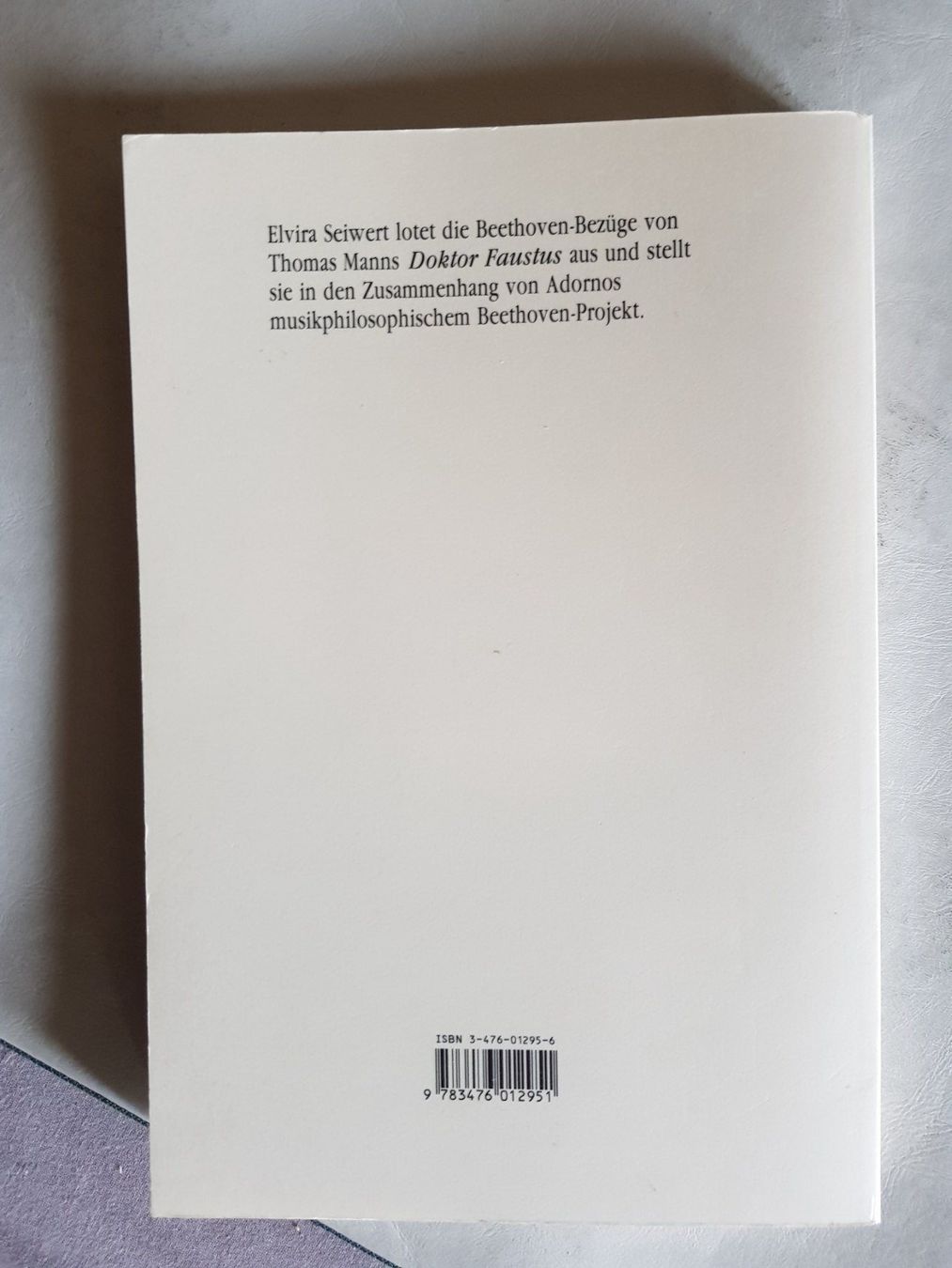 Libri: Beethoven-Szenarien - Thomas Manns Doktor Faustus ... 1995 – Usato da Walterswil BE venduto da Lonitti 9