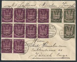 Flugpost 1923 Berlin München Zürich Luftpost