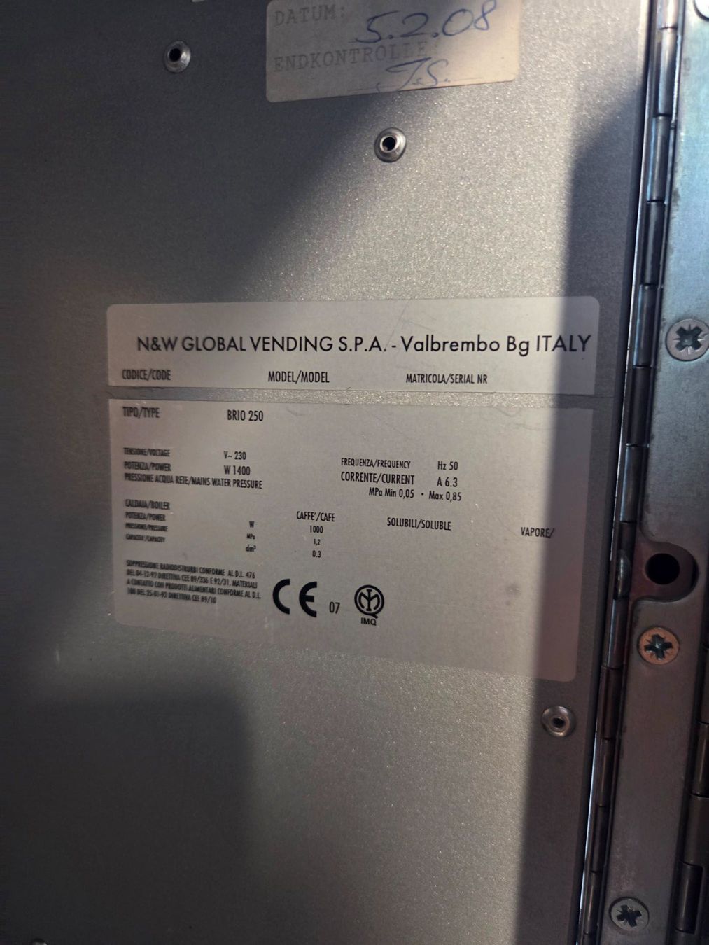 Macchine per caffè & Macchine per espresso: Vending Heissgetränkeautomat, Kaffeeautomat – Difettoso da Giswil venduto da WRXSTI05 3
