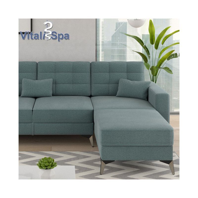 Divani: Ecksofa Schlafsofa Boxspringsofa YORK - Blau- Sofa – Nuovo e nell'imballaggio originale da Wallenwil venduto da toesstal-vertrieb 6