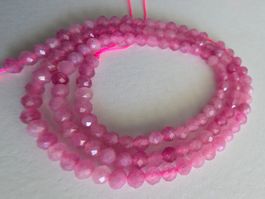 Turmalin rosa facettiert 3mm. Strang