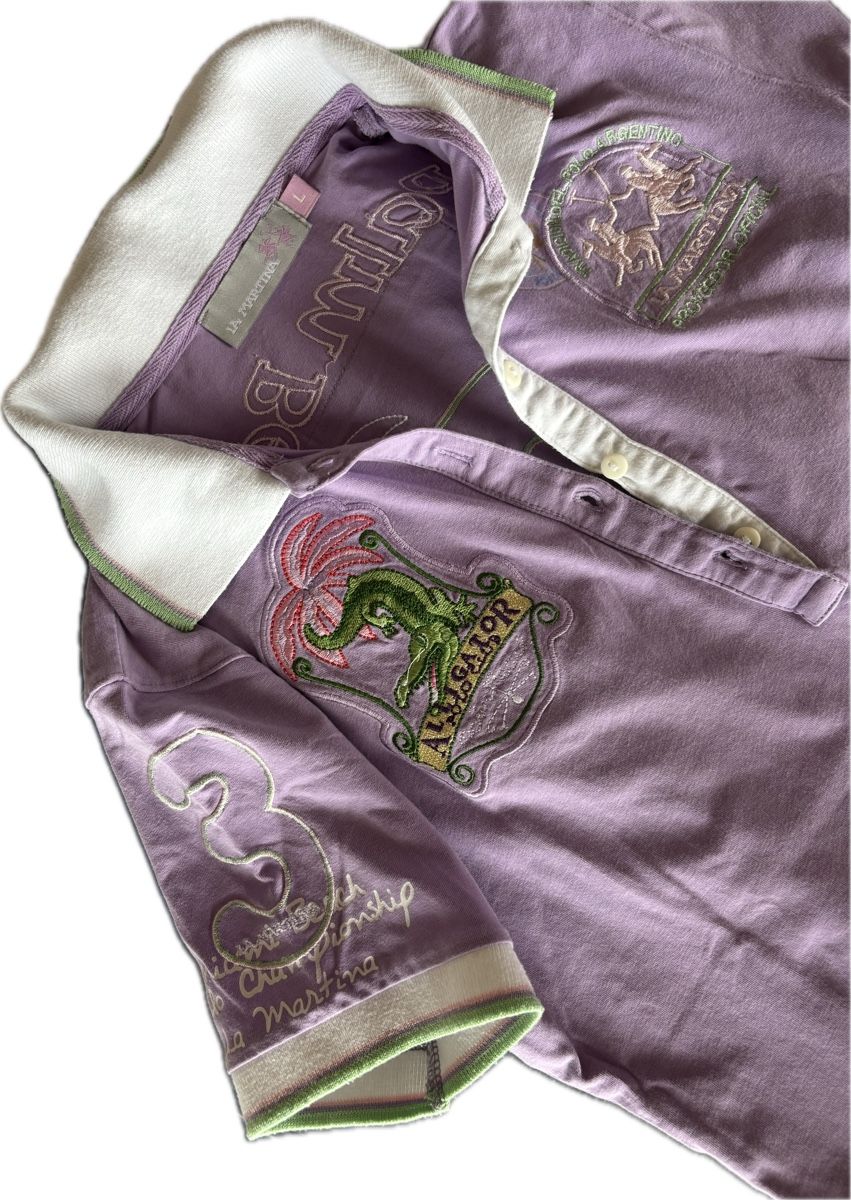 La Martina Polo-Shirts: Polo La Martina Miami Beach violet L – Gebraucht aus Dotzigen von SecondHandGems 2