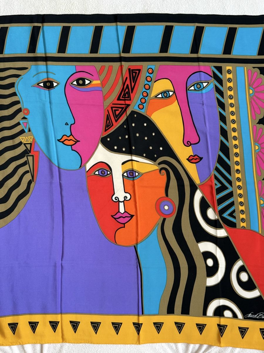 Foulard & Sciarpe: Top Vintage Seidentuch Laurel Burch – Usato da Zürich venduto da Elena_8