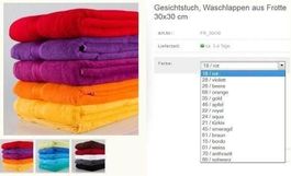 Gesichtstuch, Waschlappen Frotte 30x30cm