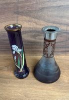 2er Set Vasen aus Glas - Lila und Braun - Top Zustand!