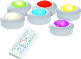 6x RGB LED Spots mit Fernbedienung Farbwechsel OVP