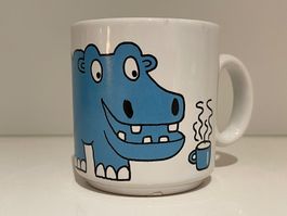 Vintage Tasse Blaues Nilpferd – Purbeck Ceramics