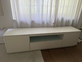 TV-Möbel weiss mit Stauraum und Ablagefach, gebraucht