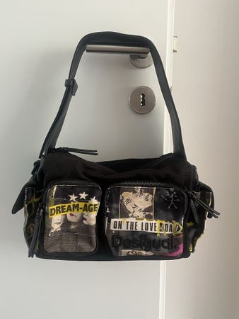 Desigual Large canvas newspaper bag