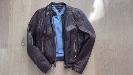 Massimo Dutti Damen Lederjacke, M