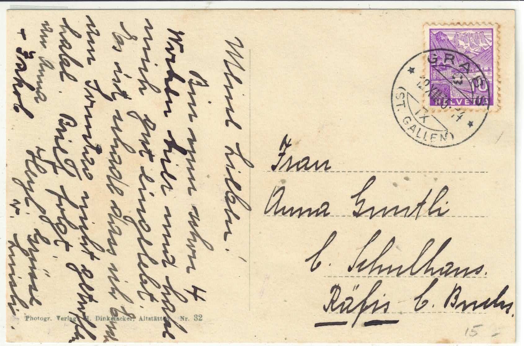 Cartoline postali: Balgach - Dorfpartie – Usato da Ettingen venduto da Kartenplanet 1