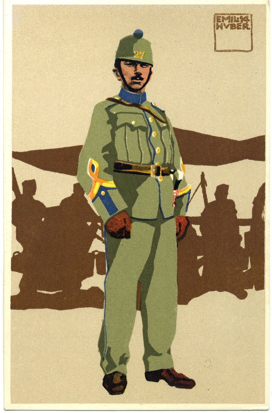 Ansichtskarten: Militär AK. Emil Huber. 1916 – Gebraucht aus Versoix von HELVETICA_1
