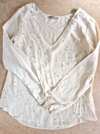 TUNIKA BLUSE NILE 36 S MIT SEIDE SILK , TOP MIT PULLOVER