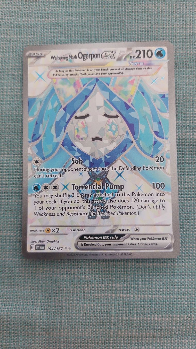 Pokémon Carte collezionabili: Wellspring mask Ogerpon ex Fullart Twilight Masquerade – Nuovo (secondo la descrizione) da Bellinzona venduto da Pagur