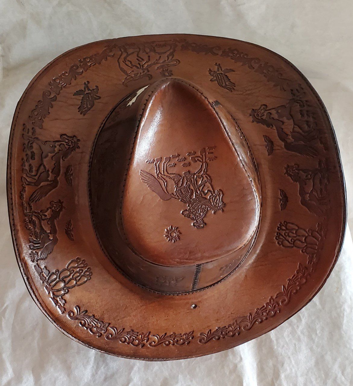 Hüte, Mützen & Caps: original Goucho Lederhut aus Peru, Neu!! – Neu (gemäss Beschreibung) aus Lima- Peru von Alpaka-Haus 4