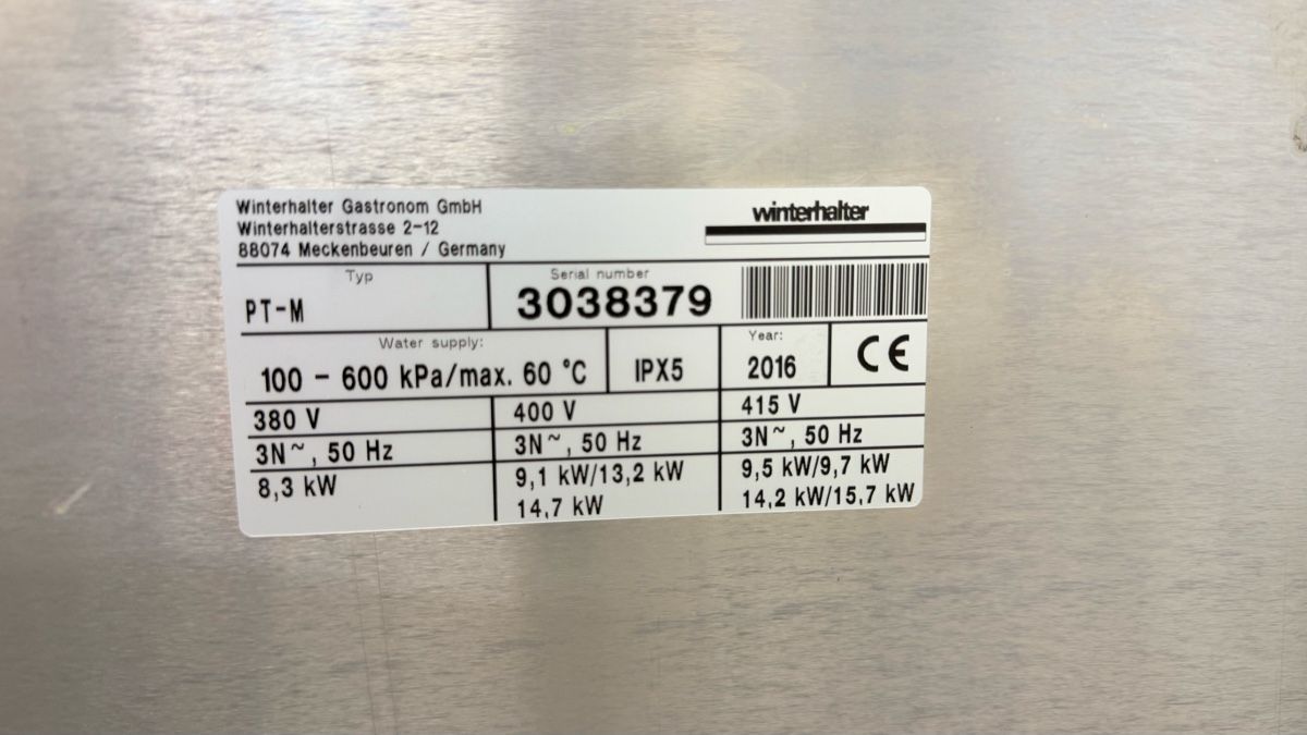 Winterhalter Lavastoviglie: Spülmaschine Winterhalter PT-M – Difettoso da Jonen venduto da BMWE369 7
