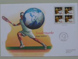 2007, FDC-Brief: Roger Federer, Nr.1229, sehr gut erhalten.