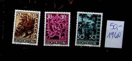 LIECHTENSTEIN SÉRIE TIMBRES NEUFS** 1960. LBH 50.00 / S118