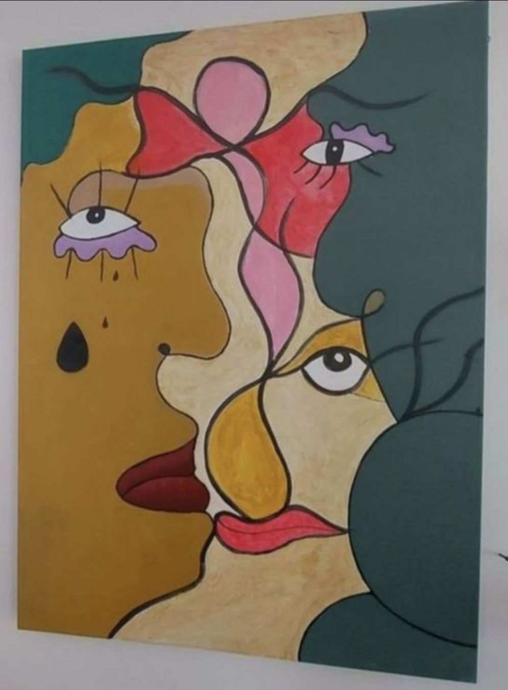 Dipinti: Gemälde " Blickfang " handmade 60×80 – Nuovo (secondo la descrizione) da Riehen venduto da Steinbock1970 1