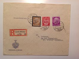 timbre lettre - Allemagne - Zurich 1934 / Hermann E. Sieger