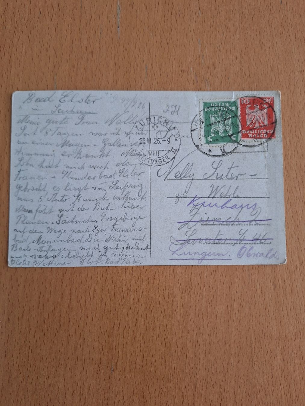 Cartoline postali: Kitschkarte 1926 – Usato da zumikon venduto da lotegrandote 1