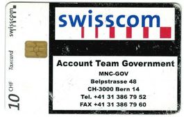 Taxcard Chip-1004 Swisscom Bern 300 Ex