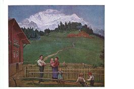 Hans Thoma: Abend in der Schweiz, Bauernfamilie, Volkskunst