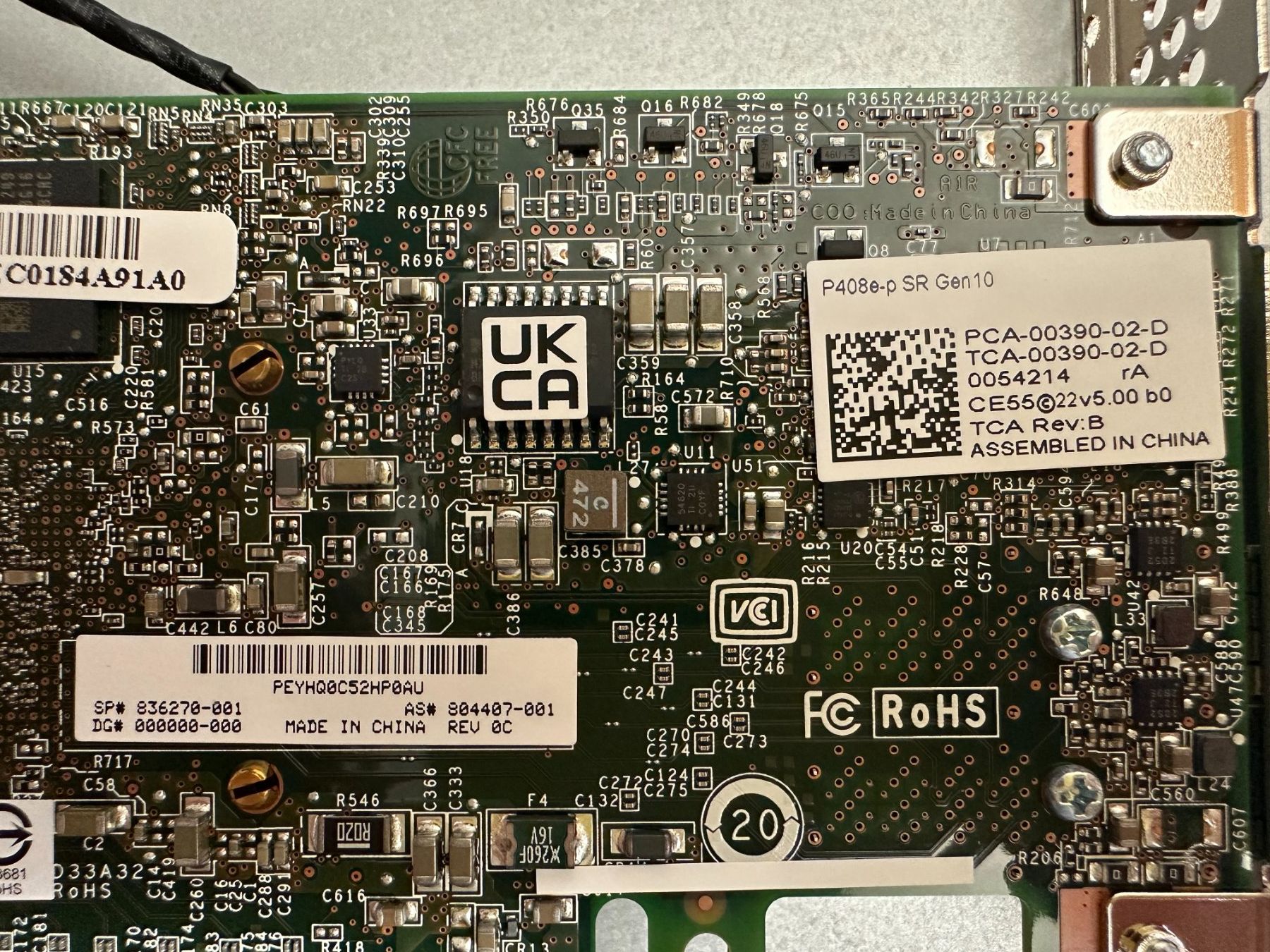 Hewlett Packard Server: HPE Smart Array P408e-p SR Gen10 Controller, SP: 836270-001 – Usato da Münsingen venduto da Hanibal26 2