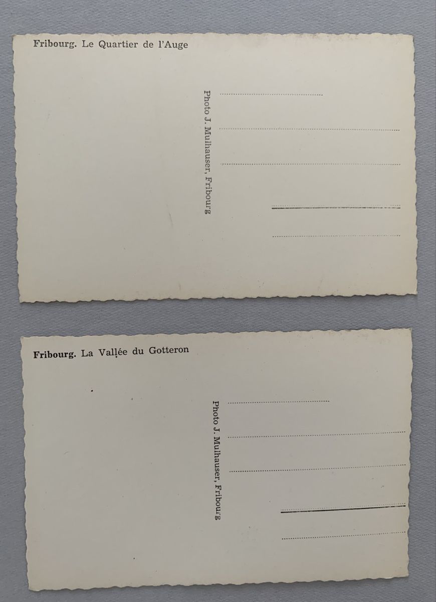 Cartoline postali:  Ansichtskarten Schweiz - Auquartier und Galterntal Freiburg – Usato da Düdingen venduto da polytropon_5 2