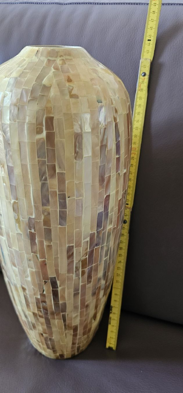 Vasi & Recipienti: TRÈS  BEAU GRAND VASE EN CÉRAMIQUE COUVERT DE NACRE – Usato da Genève venduto da fin_9572 5