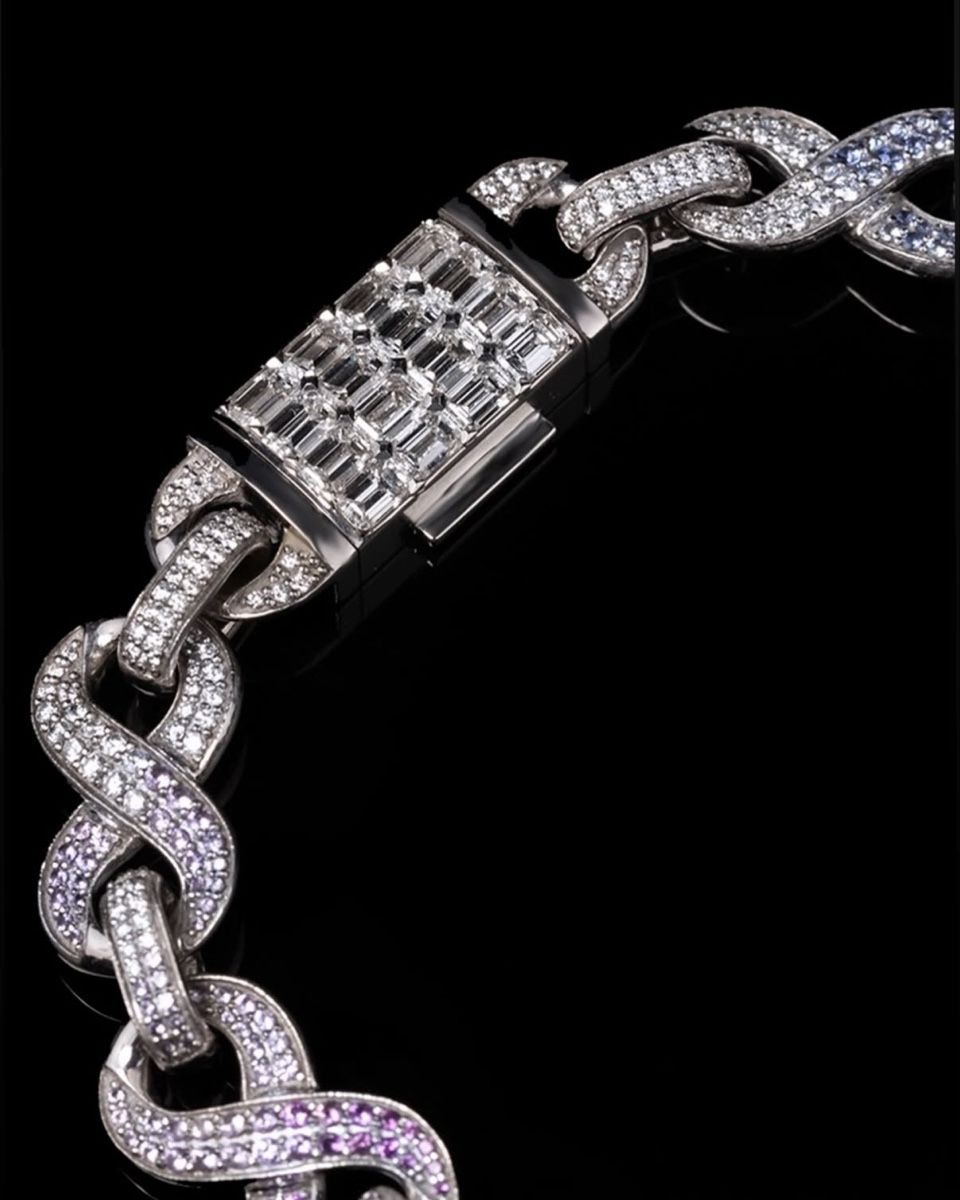 Bracciali & Braccialetti: Infinity Bracelet + Emerald Cut Diamond Clasp – Nuovo (secondo la descrizione) da Sevelen venduto da daVinci02