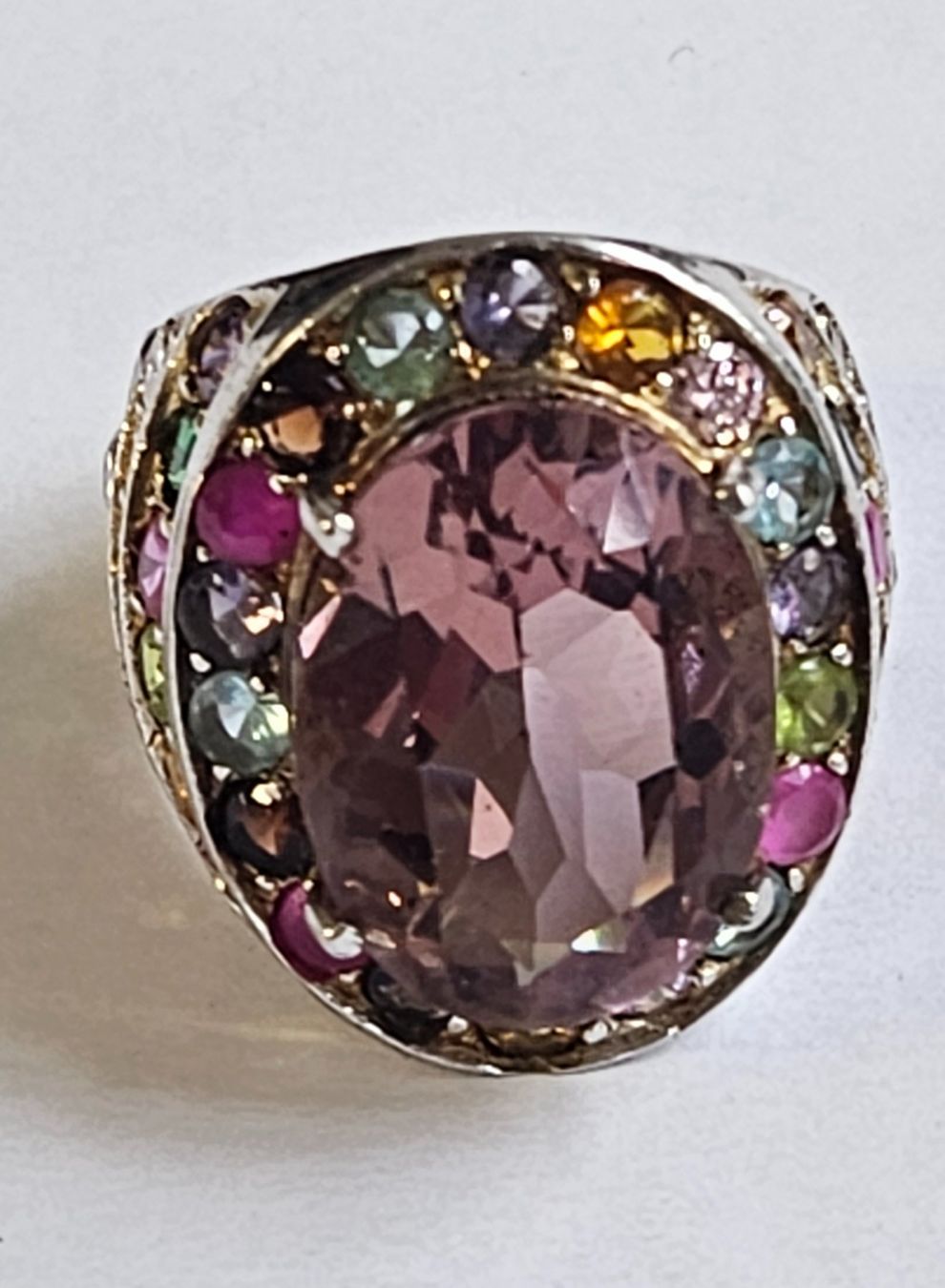 Anelli: Ring Silber 925 mit zentralem Amethist multistone – Nuovo (secondo la descrizione) da Zürich venduto da Bieter04 2