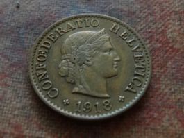 10 Rp. 1918 jaune/gelb
