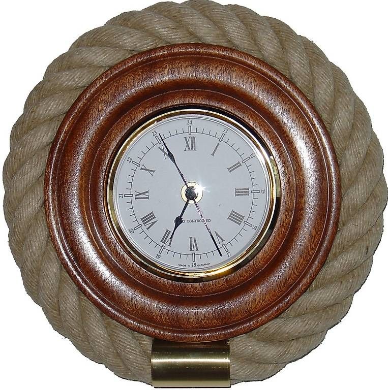Orologi da terra & Orologi da parete: Nautische Wanduhr mit Hanftrosse – Usato da Uzwil venduto da Kurtaltherr