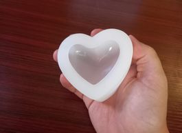 5x 3D-Herzform für Kerze/ 5x Moule coeur 3D pour bougie